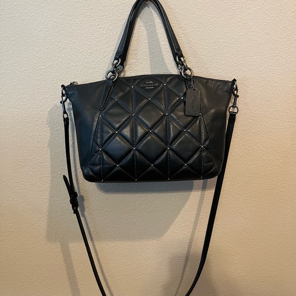 Coach Diamond Pattern Satchel - Picture 5 of 11